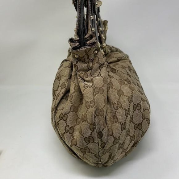 Gucci Pelham Guccissima Canvas Studded hobo shoulder bag 203624 - Picture 2 of 16
